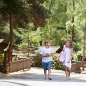 children walking in the park