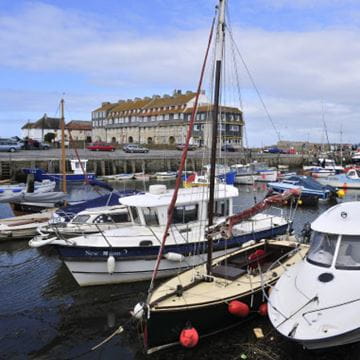 Boats in a picturesque harbour