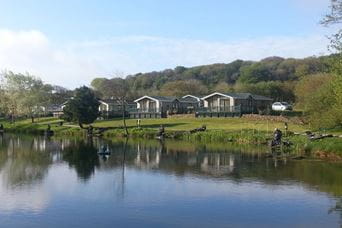 Lodges over looking a lake