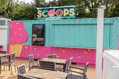 Scoops ice cream container