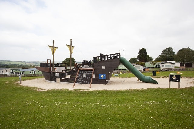 The Galleon outdoor play area at White Acres Holiday Park