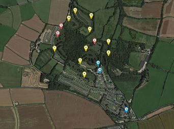 Fishing Lakes map