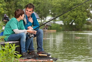 Father and son fishing