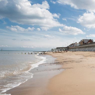 Seaside town beside the beach