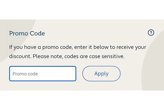 PROMO CODE. If you have a promo code, enter it below to receive your discounts. Please note, codes are case sensitive.