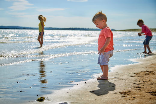 kids on a beach