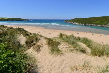 Sandy beach in the sunshine
