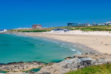 Fistral Beach coastline