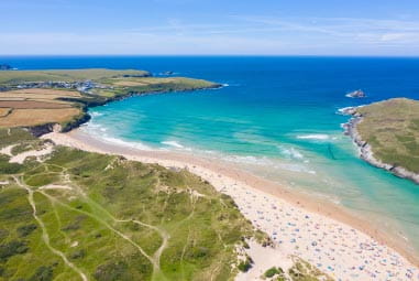Crantock Beach in the sunshine