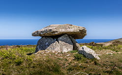 An ancient stone rock formation in Cornwall