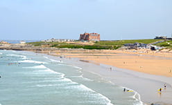 Low tide at Fistral Beach in Newquay