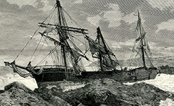 An illustration of a shipwreck in Cornwall