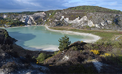 A reservoir in a china clay quarry in Cornwall
