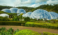 The biomes of Eden Project in Cornwall