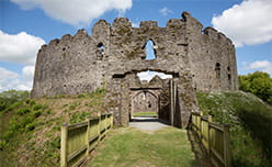 The ruins of Restormel Castle in Cornwall