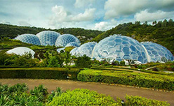 The biomes of the Eden Project near St Austell in Cornwall