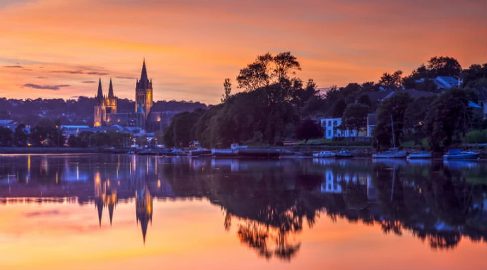 scenic view of Truro at sunset
