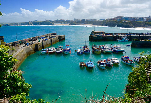 A sunny day at Newquay Harbour