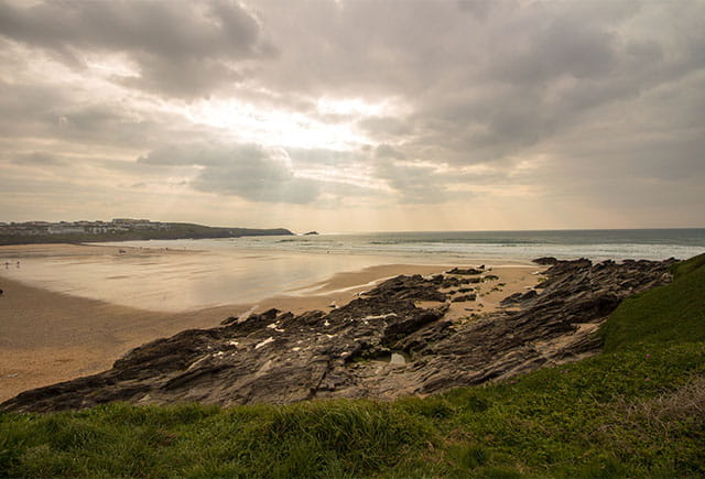 A wintery day on a Cornish beach