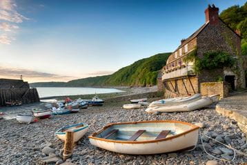 Wooden boat on the sand