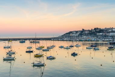 Boats in the sea at Brixham