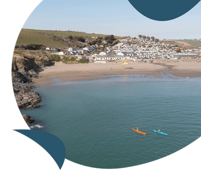View of Challaborough Bay Holiday Park in Devon