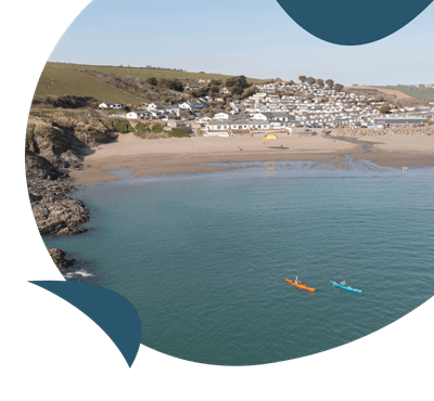 View of Challaborough Bay Holiday Park in Devon