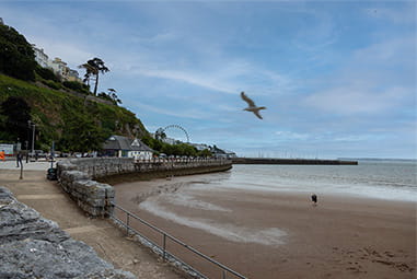 A spring day at the beach near Torquay in Devon