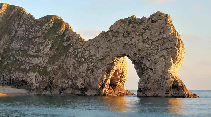 The limestone arch at Durdle Door Beach