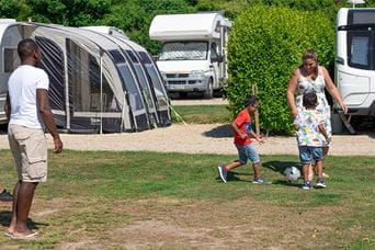 Camping pitches at West Bay Holiday Park in Dorset