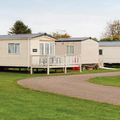 White caravans at Parkdean Resorts