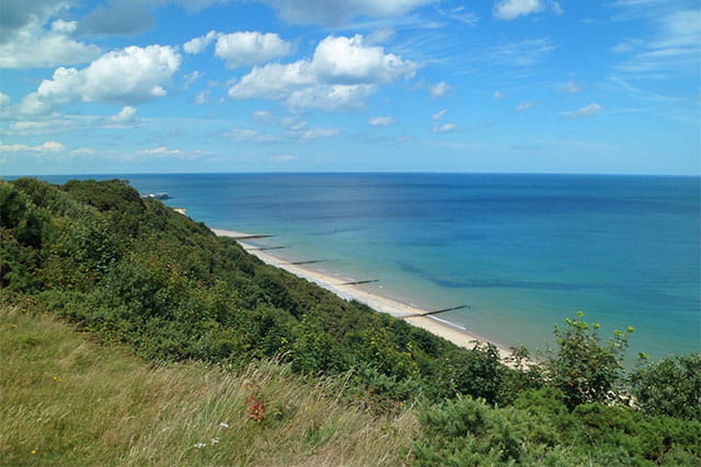 A clifftop path between Overstrand and Cromer in Norfolk