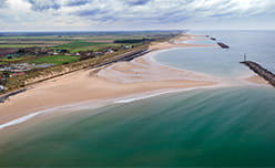 Sand spits along Sea Palling Beach in Norfolk
