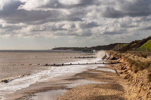 A cloudy day at Gorleston-on-Sea Beach in Norfolk