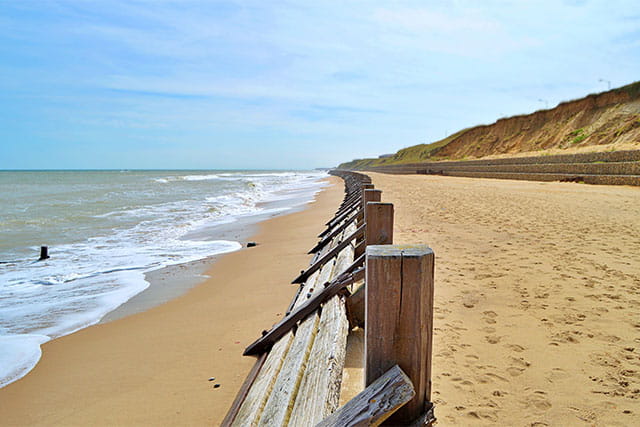 Bacton Beach in Norfolk