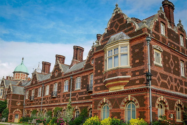 A close up of Sandringham House in Norfolk