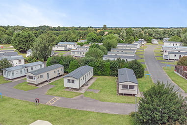 Caravans at Breydon Water Holiday Park in Norfolk