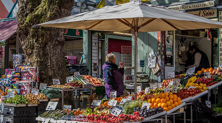 market stalls