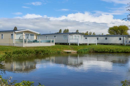 Caravans on the lake