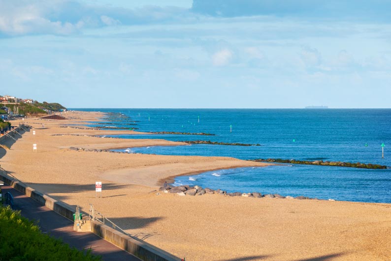 Sunny beach in Essex