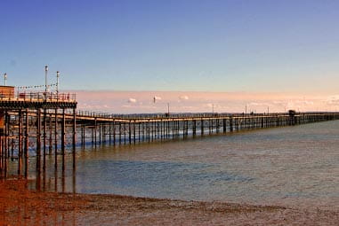 Southend pier at sunset