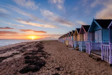 Beach huts on the beach