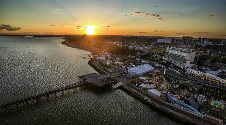 aerial view of southend on sea