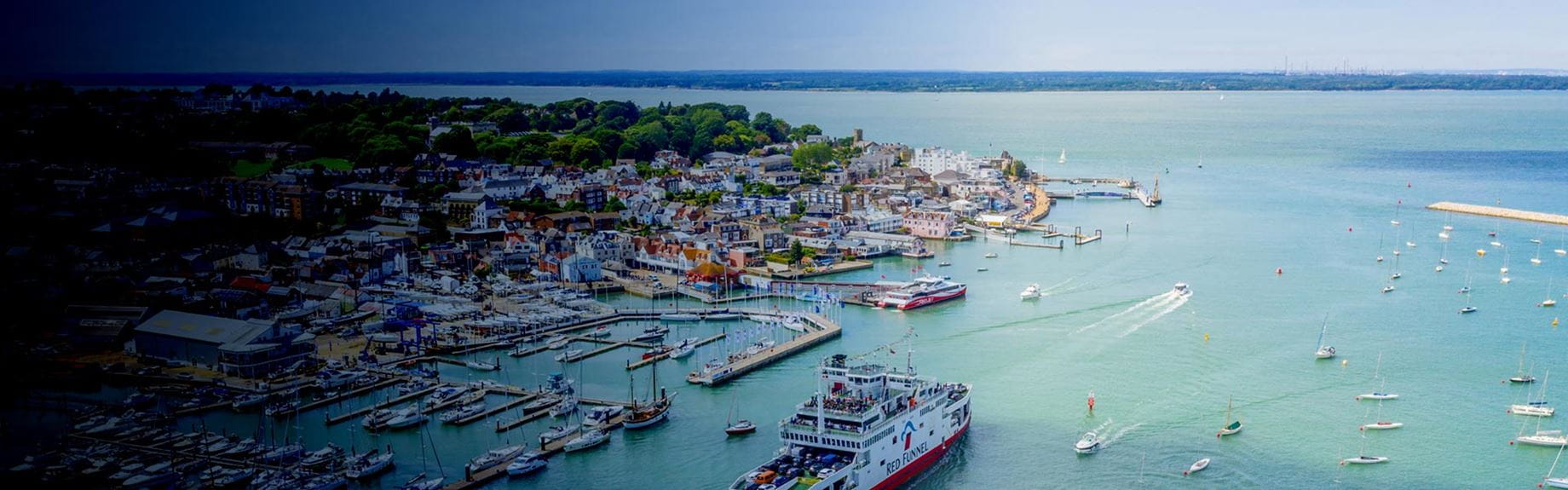 Aerial view of Isle of Wight coast