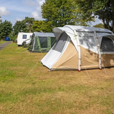 Tent on grass