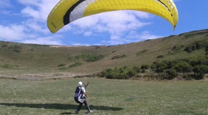 Paragliding on the isle of Wight