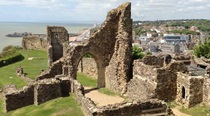 A view of the sea from Hastings Castle
