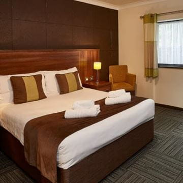 Double bed at Parkdean Resorts hotel