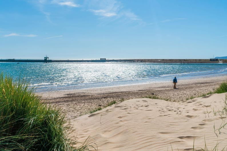 Beach in the sunshine