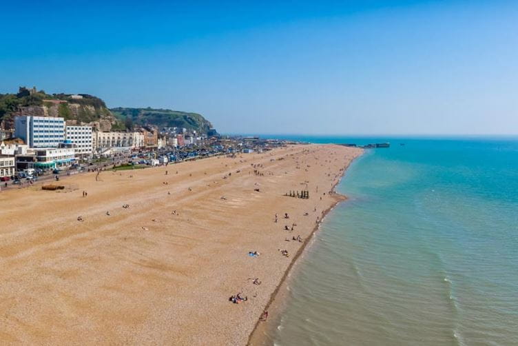 Golden sand and blue sea